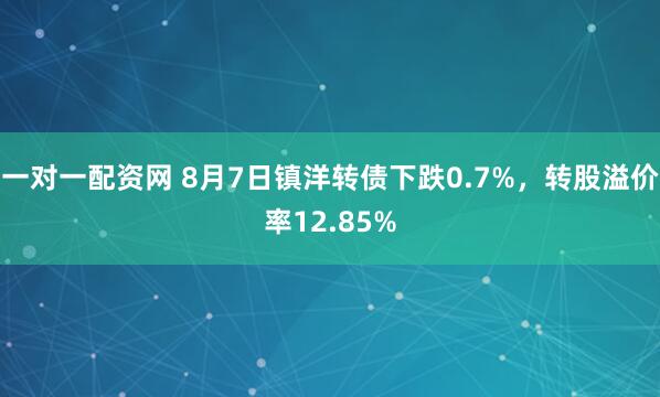 一对一配资网 8月7日镇洋转债下跌0.7%，转股溢价率12.85%